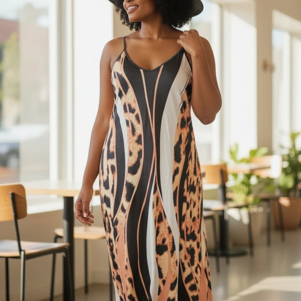 Leopard Print Maxi Dress